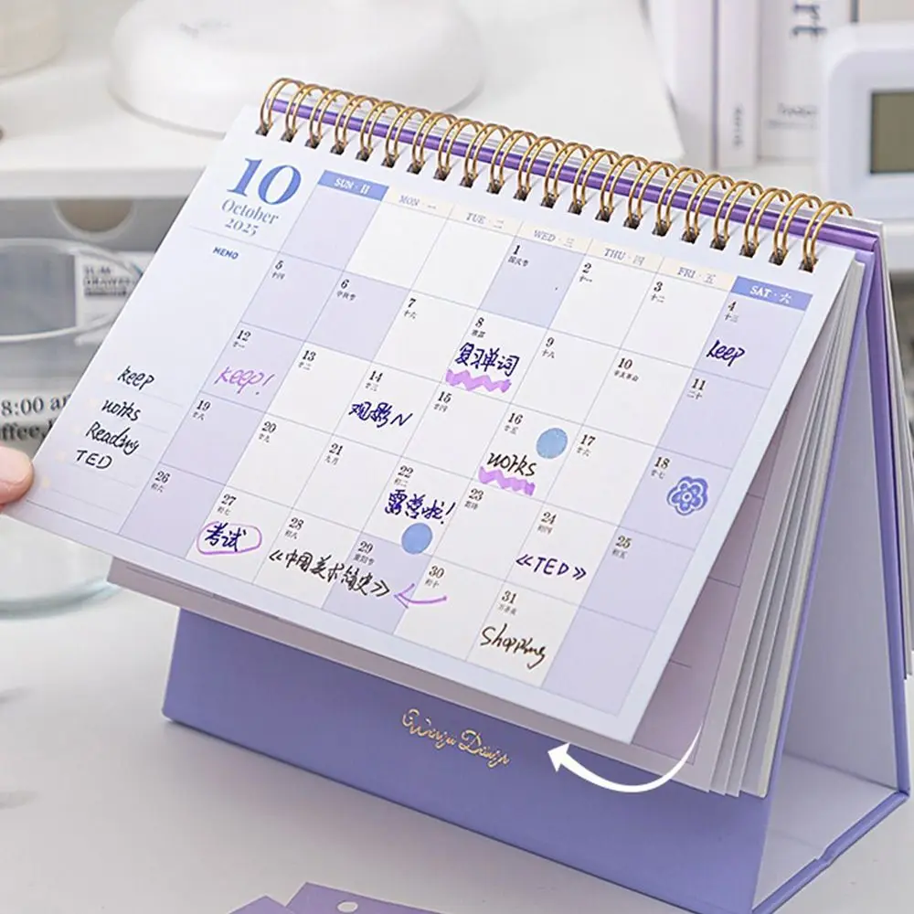 

Простой стиль 2026, настольный бумажный календарь, ежегодный домашний декор, планировщик, многофункциональный блокнот, органайзер для повестки дня