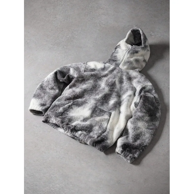 سترة بغطاء للرأس دافئة عصرية ورائعة من الصوف بتصميم كلاسيكي عتيق للرجال والنساء