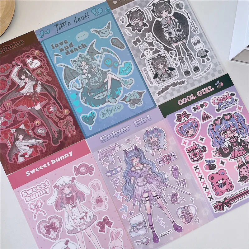 Sharkbang Y2K BOBO FULL SET Series Decorative Stickers Cool Girls Bullet Idol Album Scrapbook Kpop Sticker Korean Stationery