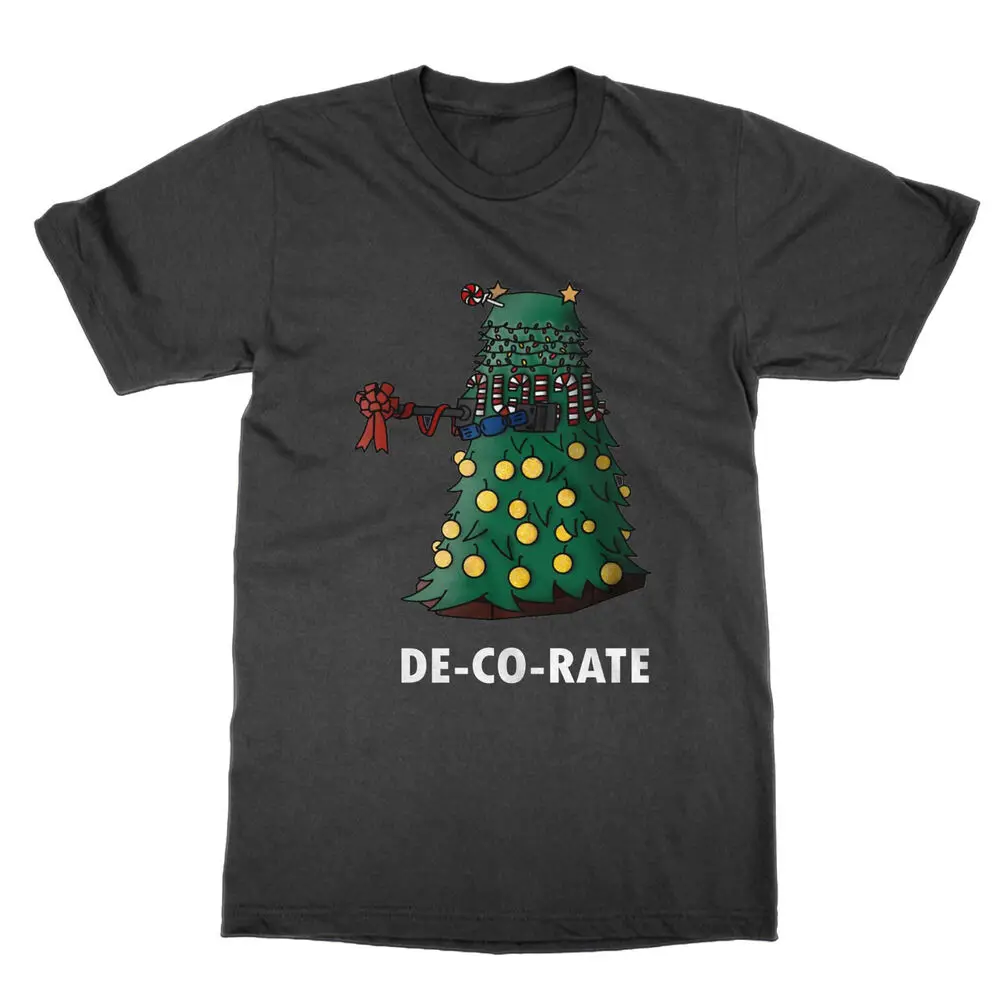 Dalek decorate t-shirt funny Christmas geek nerd xmas top who tee present gift