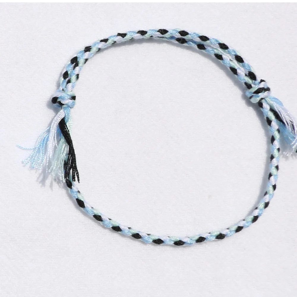 Einfarbiges Geflochtenes Baumwollseil-Armband für Männer, Retro Tibetisches Handgefertigtes Mehrschichtiges Armband für Frauen, Modisches Schmuckzubehör – Detail 31