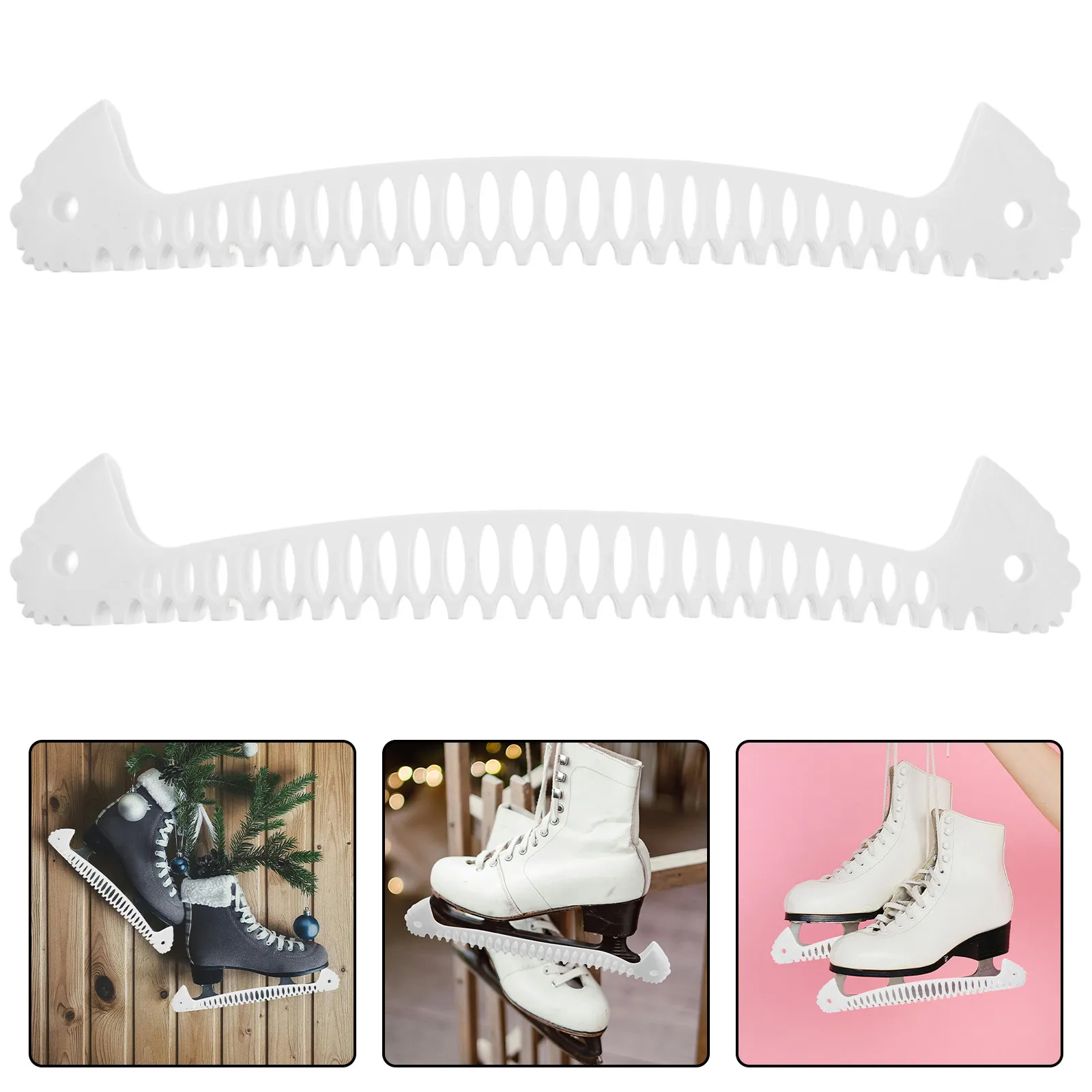 

1 пара эластичных защитных чехлов для лезвий коньков, легко надеваемые и снимаемые, прочные защитные накладки для фигурных коньков