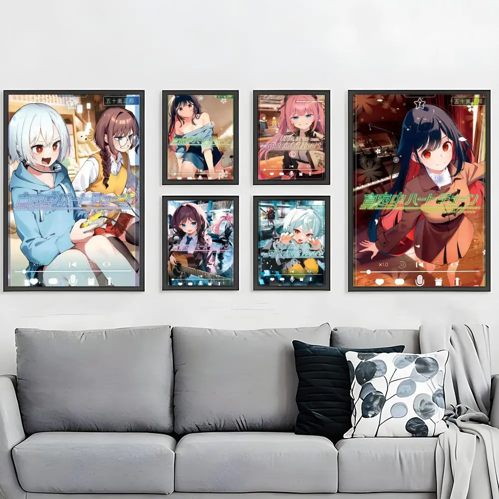 Tune In to the Midnight Heart Poster HD Waterproof Self-Adhesive Wall Art – Multi-Scene Use, Top Gift Pick