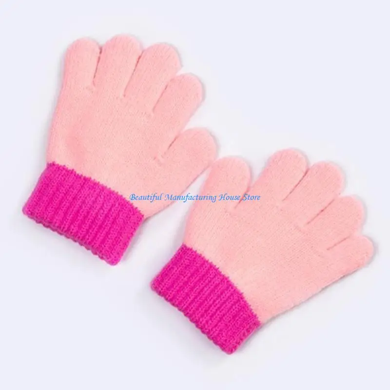 قفازات E56A للأطفال، قفازات شتوية دافئة، قفازات دافئة كاملة الأصابع #4