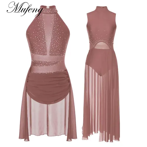 Vestido de baile de leotardo de Ballet para niñas, clase de baile para niños, gimnasia, danza contemporánea lírica, ropa de bailarina, vestido de actuación