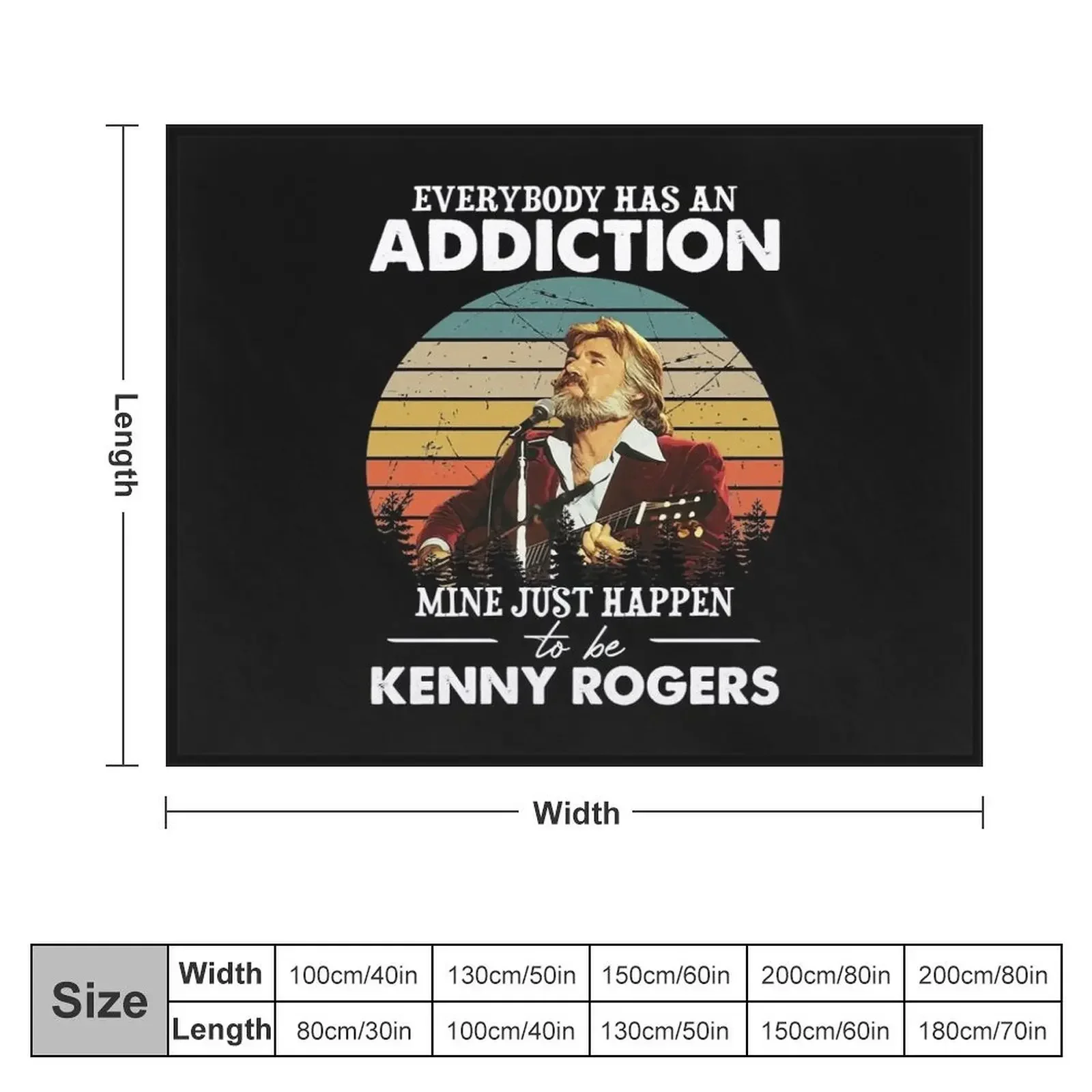 Vintage Addiction Happens To Be Kenny Rogers Throw Blanket Furry Soft Big Sleeping Bag Decorative Beds Blankets