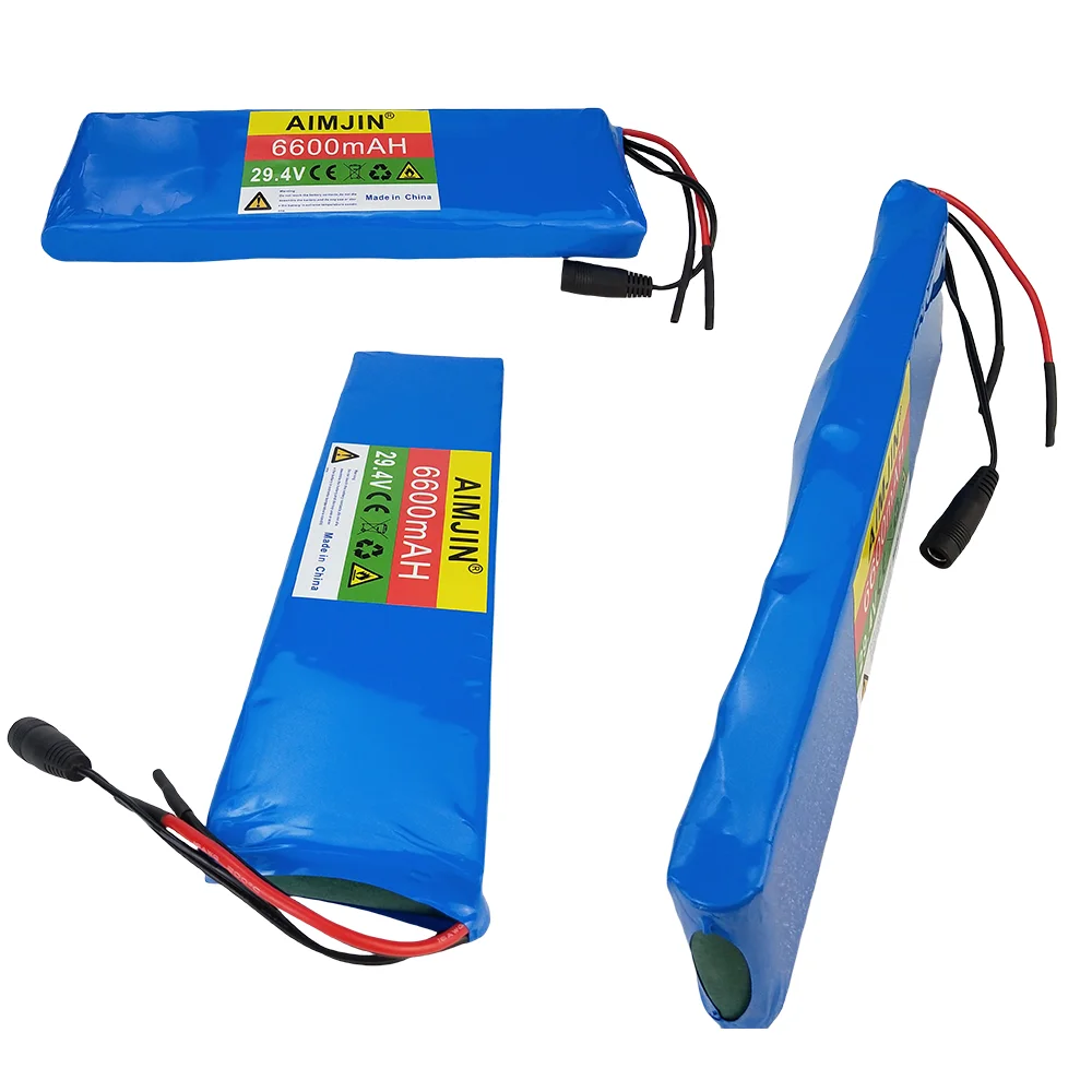 7s2p 29.4V 6600mAh rechargeable battery 18650 lithium-ion battery pack can be used for bicycles, scooters, lithium-ion battery