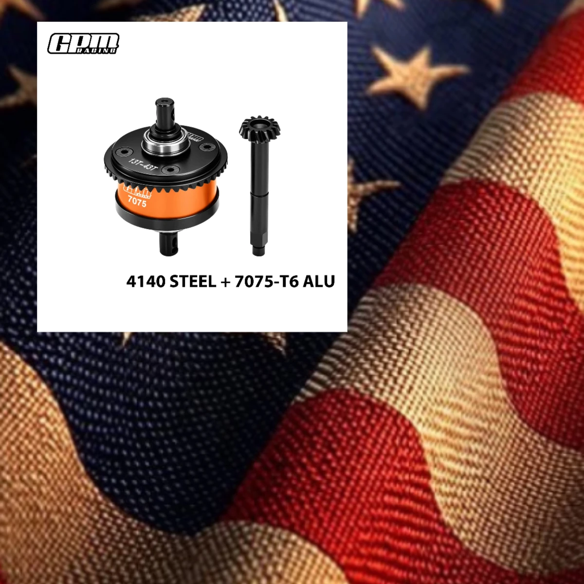 

GPM 4140 Steel + 7075 Alloy Center Differential 13/43T/1.0M LOS04022 LOSI 1/8 LMT 1.0/2.0