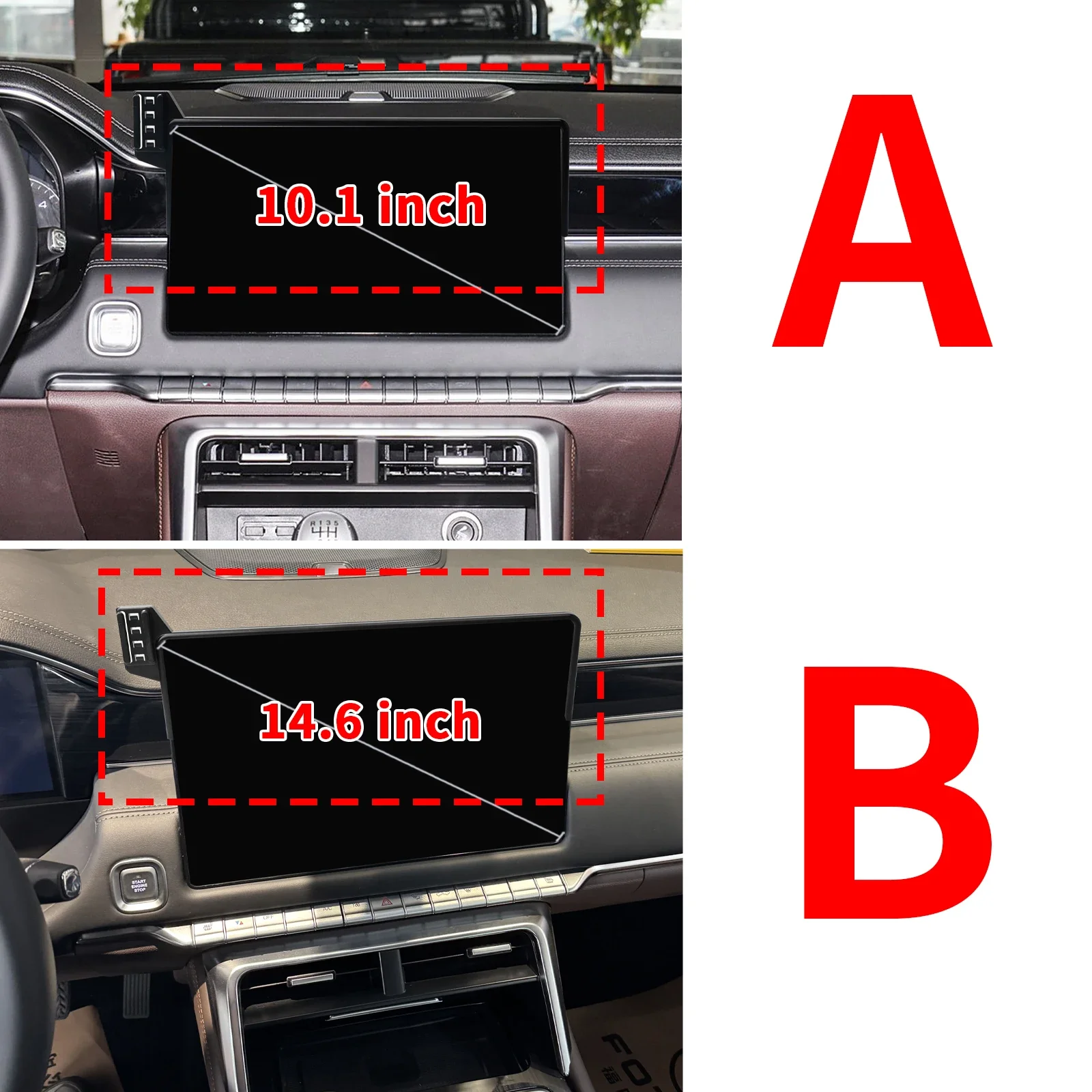 for Foton Tunland V7 / V9 2023 2024 2025 2026 LHD 10.1 / 14.6inch Easy Install Screen Mount Car Phone Holder