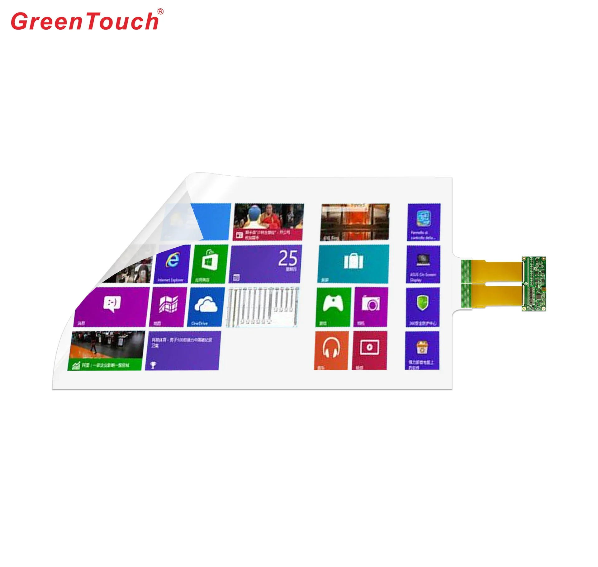 ฟิล์มนาโนทัช 55 นิ้ว 20 จุดสัมผัส USB ตาข่ายโลหะแบบ capacitive