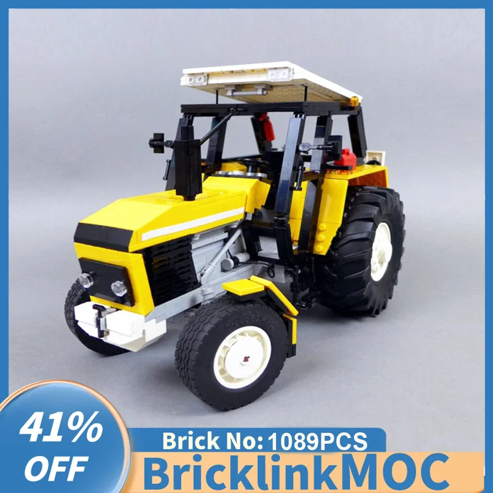 1089 Uds. Moc RC Farm Ursused 912 modelo de remolque de Tractor Retro DIY ideas creativas tecnología juguete para niños ensamblaje rompecabezas regalo de cumpleaños