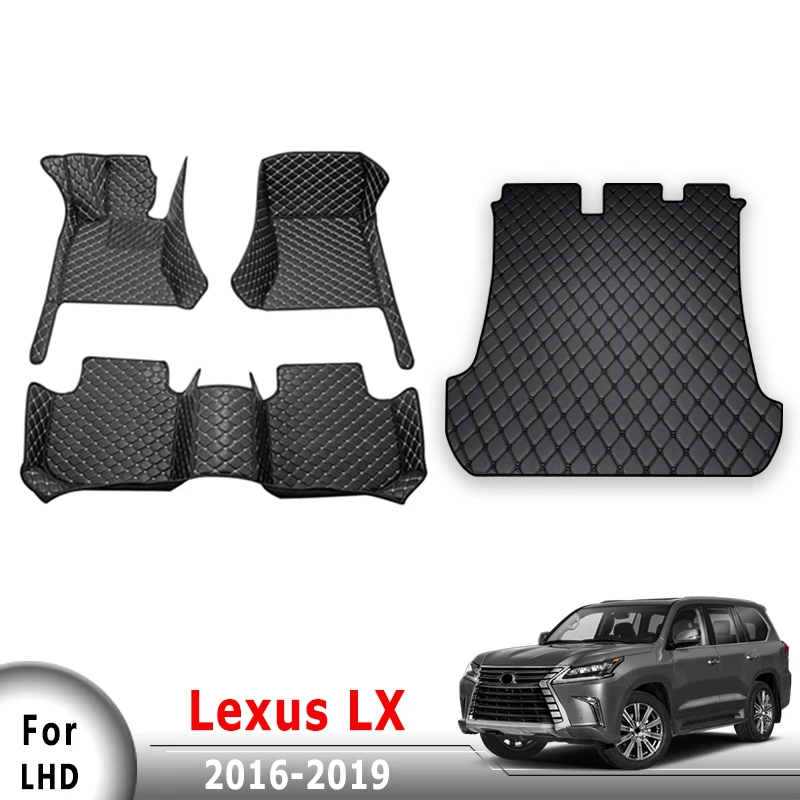 

Автомобильные коврики, коврики в багажник для Lexus LX 2016 2017 2018 2019, чехлы, автомобильные аксессуары для интерьера, подставка для ног, водонепроницаемая педаль