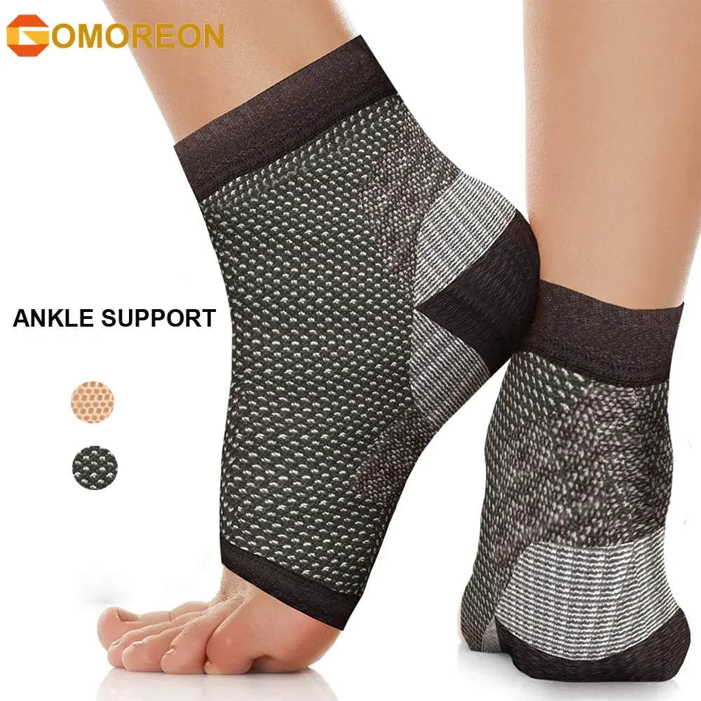 1Pair Sport Plantar Fasciitis Socks, Ankle Compression Sleeve, Toeless Compression Socks Foot Pain Relief, Ankle Swelling