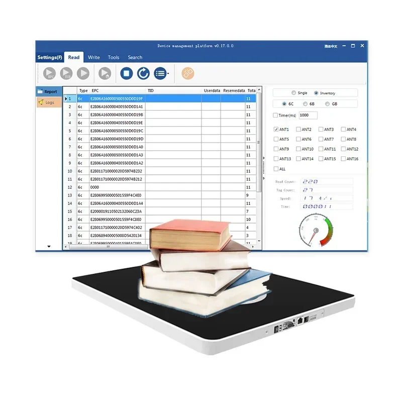 Self Checkout UHF RFID Tag Reader Writer Free SDK Open Source RFID Desktop Reader UHF