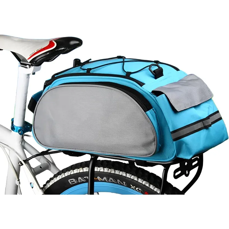 Bike Bag Rear Rack Bag Universal Bike Seat Bag with Removable Shoulder Strap Large Capacity Bicycle Storage Bag