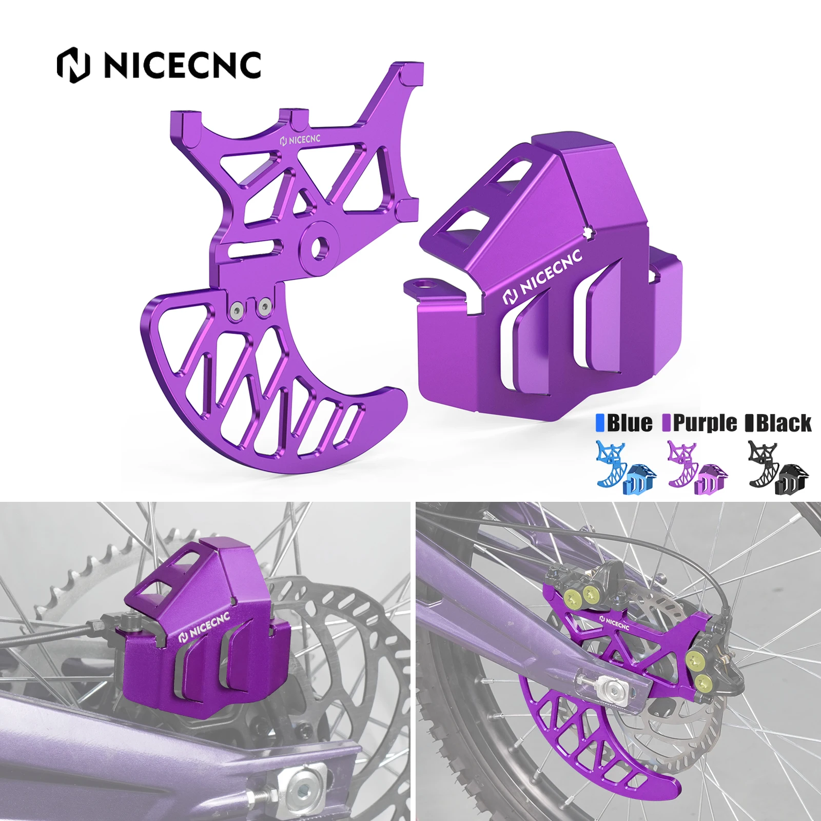 NICECNC لـ Surron Light Bee X قرص فرامل خلفي الحرس وواقي فرجار الفرامل الخلفية لـ Sur-Ron Light Bee S L1E لـ Segway X160 X260