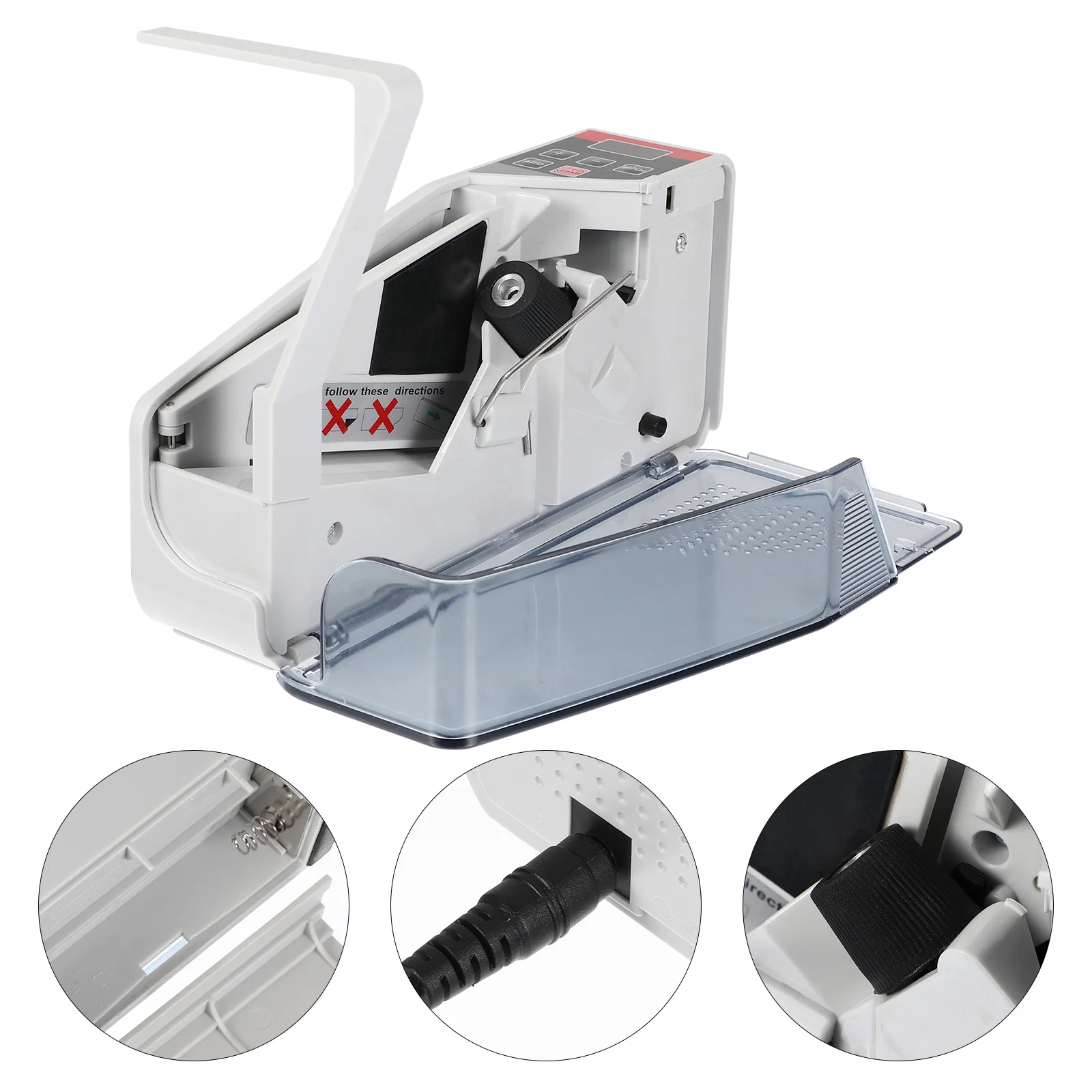 1Set Handheld Kassa Mini Geldteller Draagbare LED Display USB Aangedreven Geld Telmachine voor Kantoor