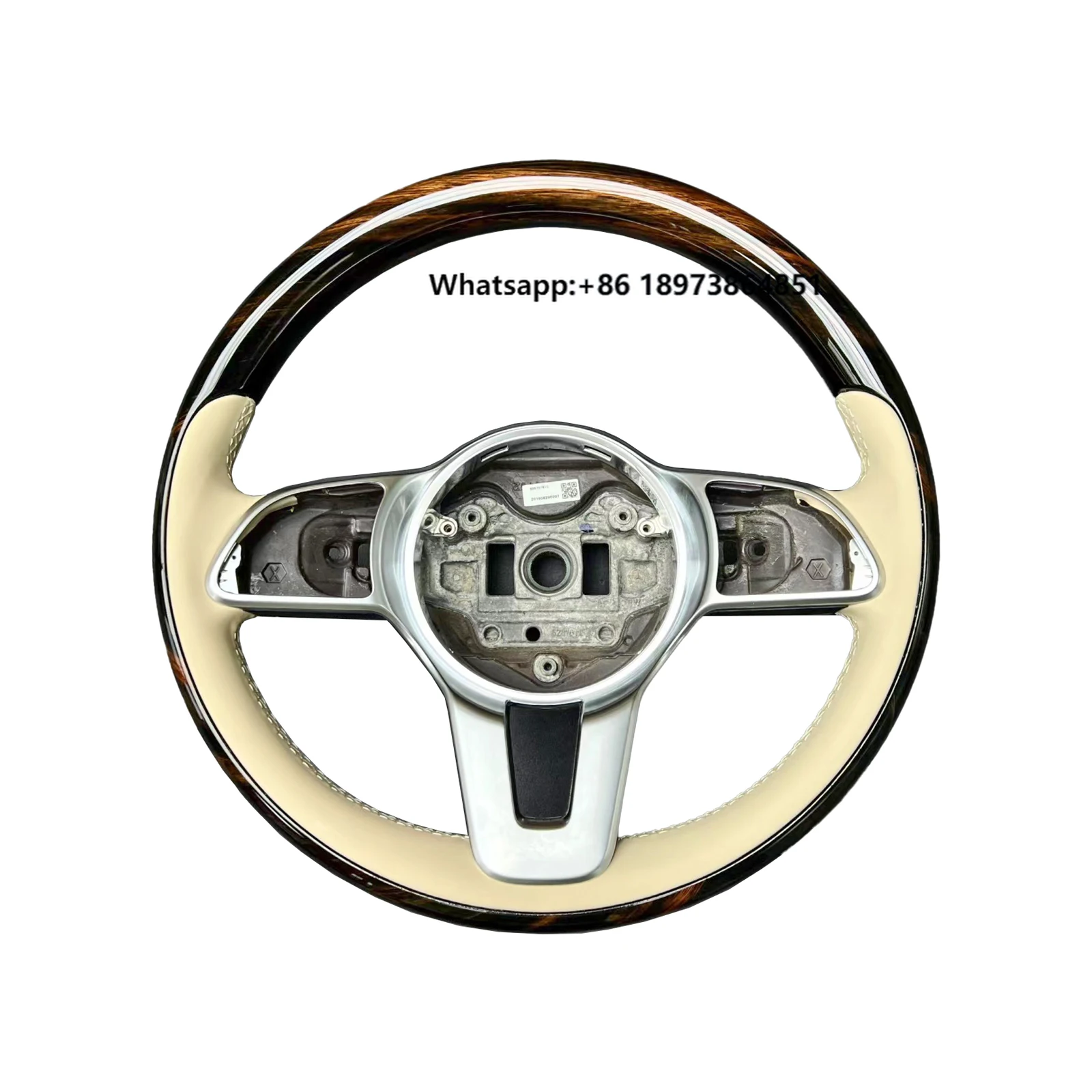 

Cool Handmade Carbon Fiber Steering Wheel Assembly Custom Fit for XC60 XC90 Sport Models Peach Wood Finish