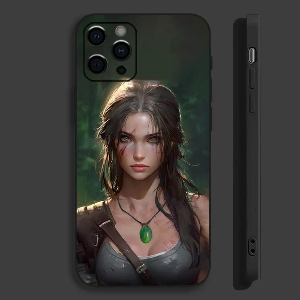 L-Lara-Croft T-Tomb Raider Phone Case For Apple iPhone 15,14,13,12,11,Pro,X,XS,Max,XR,Plus,Mini Soft Black Cover