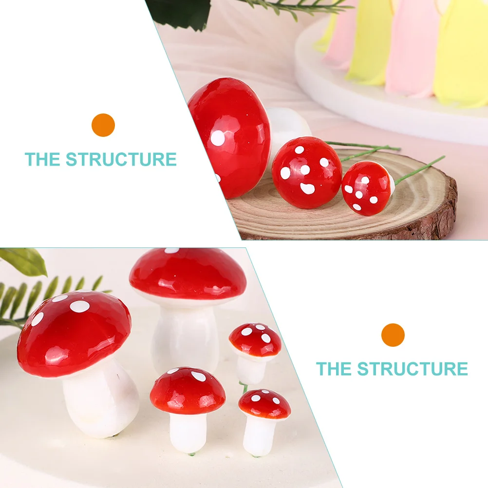 

30pcs Mushroom Cake Inserts Foams Premium Cupcake Picks Diy Decor Dessert Topper Insert Adorable Decoration For Baking