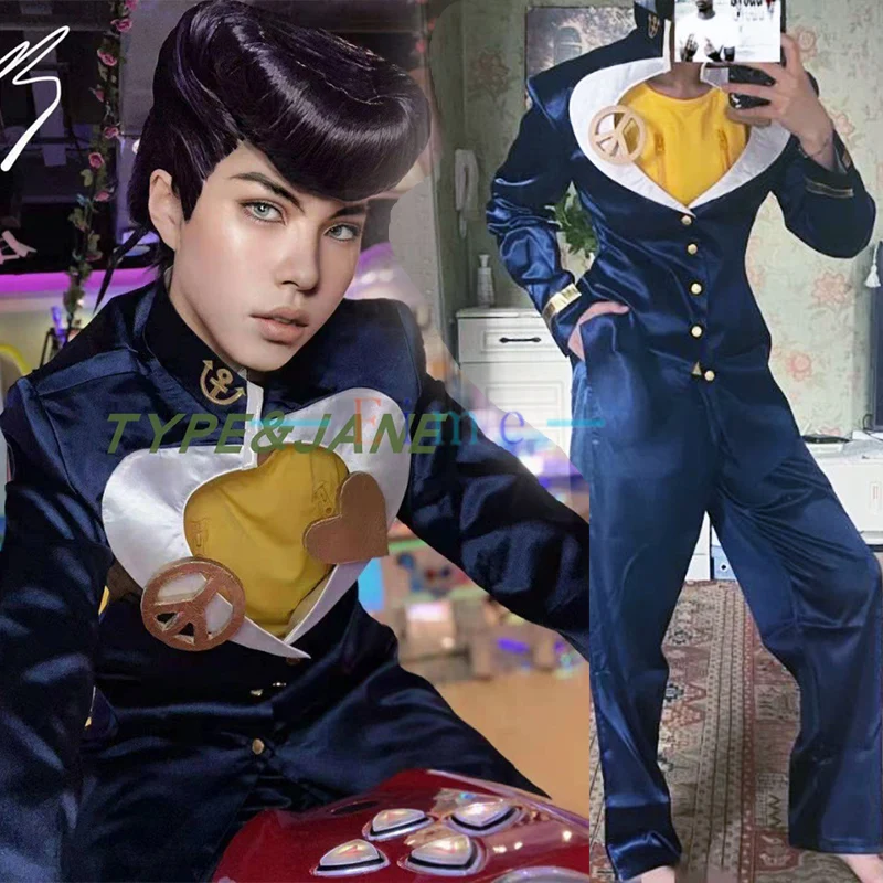 

Костюм для косплея Higashikata Josuke, аниме JOJO, нарядный праздничный костюм на Хэллоуин, карнавальная форма, одежда для ролевых игр для взрослых, индивидуальный заказ