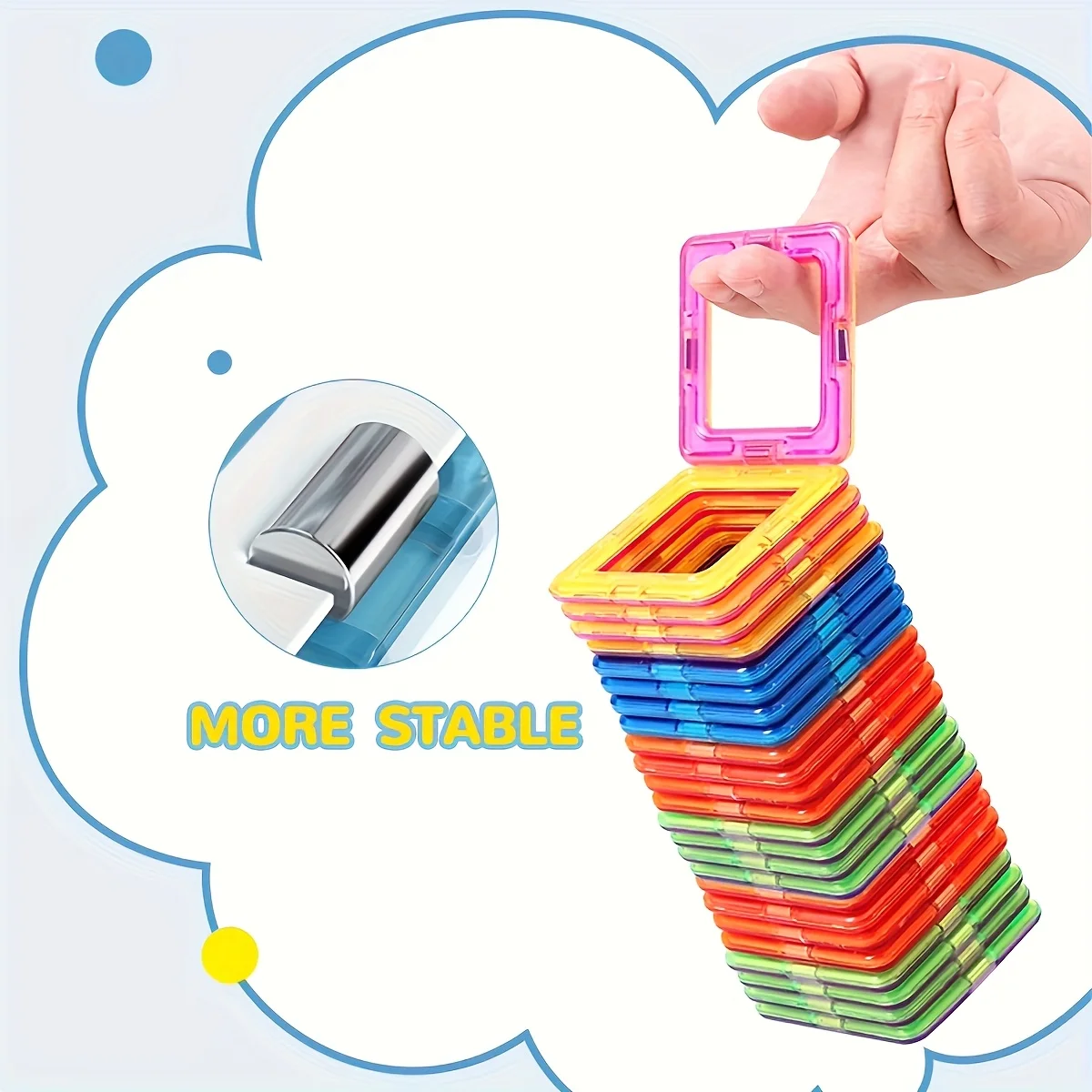 Magnetyczne klocki konstrukcyjne DIY, zabawki edukacyjne dla dzieci, odpowiednie na prezenty urodzinowe na Boże Narodzenie i Nowy Rok