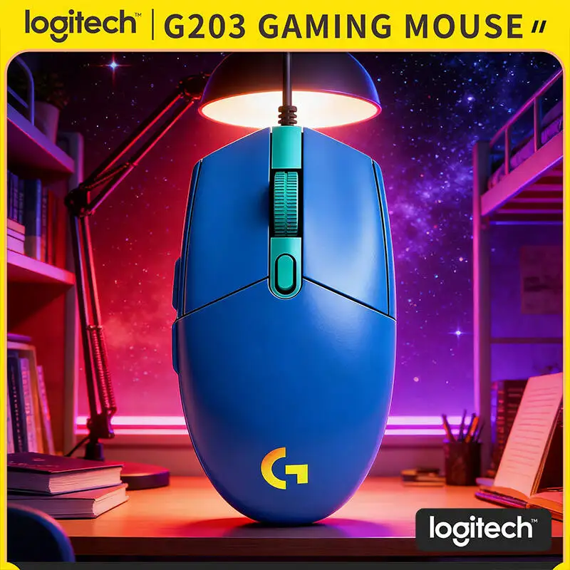 

Logitech G203 Mouse, Wired USB Gaming Mouse, Optical Sensor, RGB Effects, Lightweight & Precise, New Version