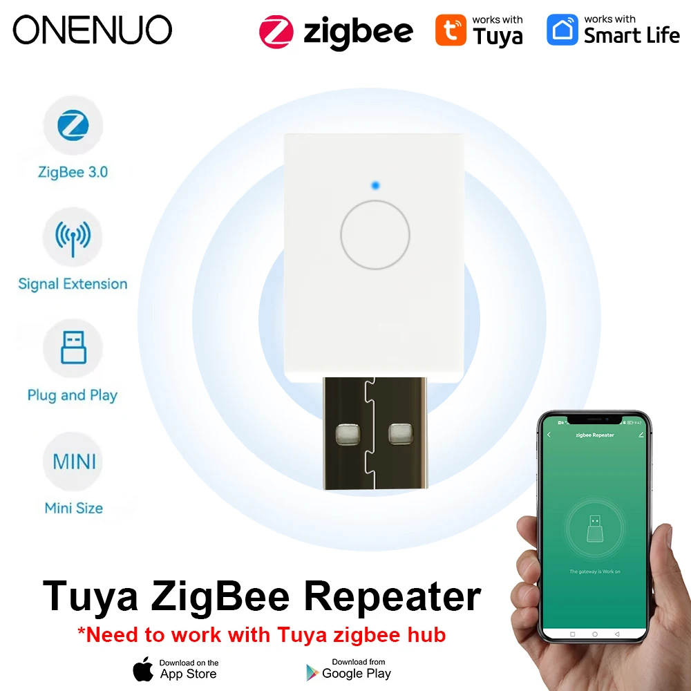 Penguat Sinyal ZigBee Tuya Smart USB, Ekstender untuk Smart Life Gateway, Perangkat Rumah Pintar, Otomatisasi