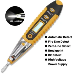 AC DC Digital Voltage Test Pencil Fire Line Zero Line Breakpoint Detector cacciavite 12-250V voltmetro elettrico voltmetro