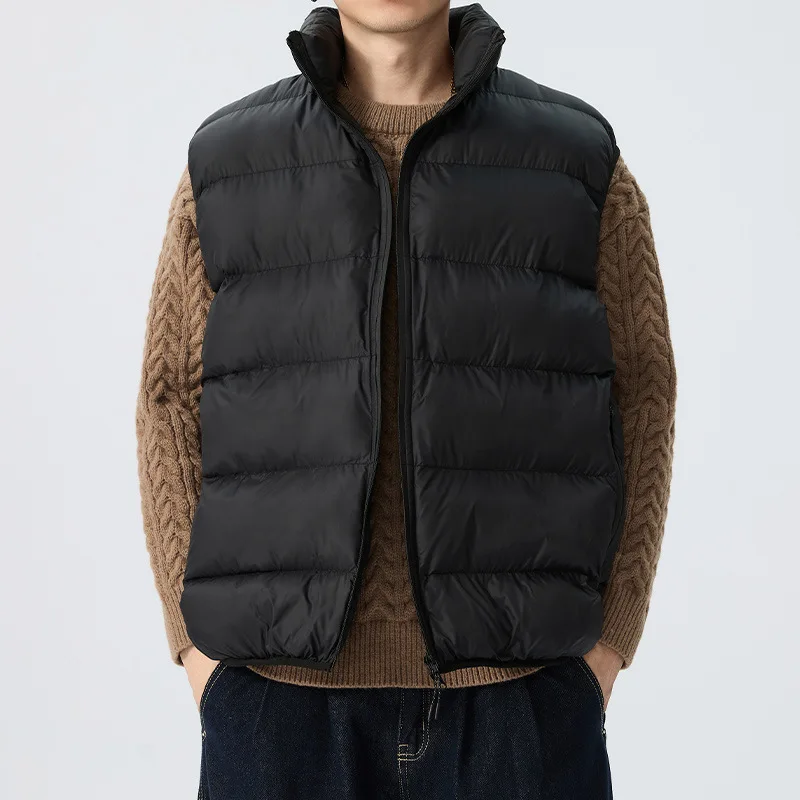 

T772 Large Size Men's Casual American Sle Jaet Stand Collar down Vest Warm Outerwear Faion Urban Leisure Other Casual