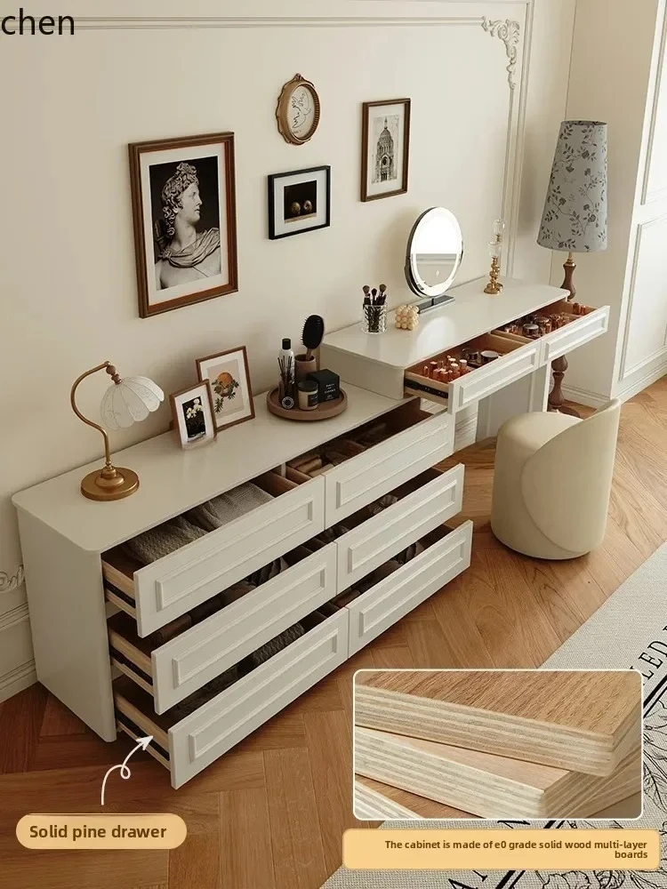 b3 Cream Style Dressing Table Modern Bedroom Simple Light Luxury High-end Master Bedroom Corner Makeup Table New Model