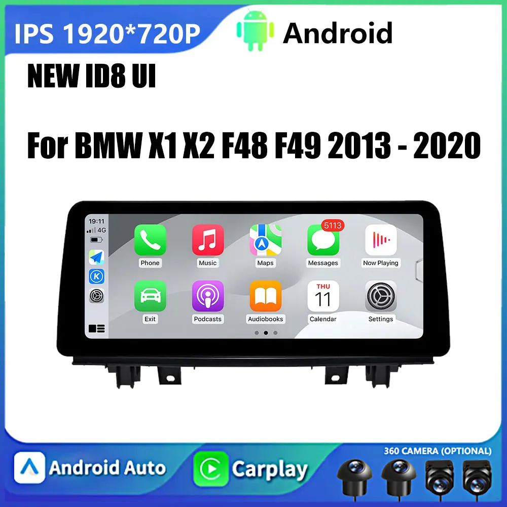 4G Android OS Car Radio Video Multimedia Player 12.3'' For BMW X1 X2 F48 F49 2013 - 2020 NBT System DSP Stereo