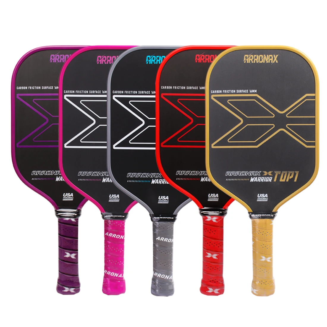 ARRONAX-Thermoformed Pickleball Paddle with Graphite Face, PP Honeycomb Core, Extended Grip Grip, Carbon Fiber