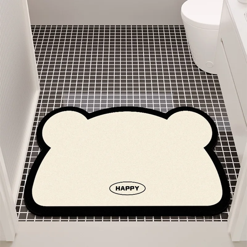 

Simple Bathroom Floor Mat Water-Absorbing Soft Diatom Mud Household Non-Slip Foot Mat Toilet Toilet Entrance Door Kitchen Carpet