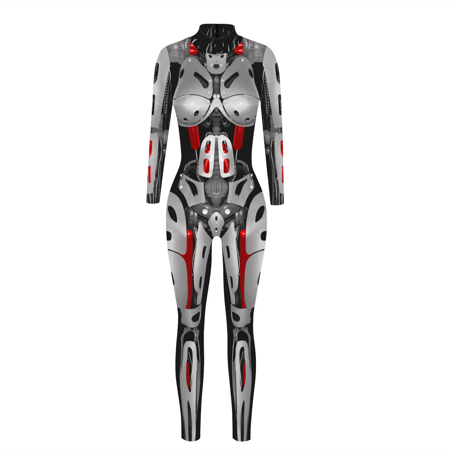 Roboter-Punk-Jumpsuit Catsuit Sexy Damen Cosplay Kostüme Zentai Karneval Halloween Bühnenauftritt Aerial Yoga Bodysuit 2026 – Detail 21