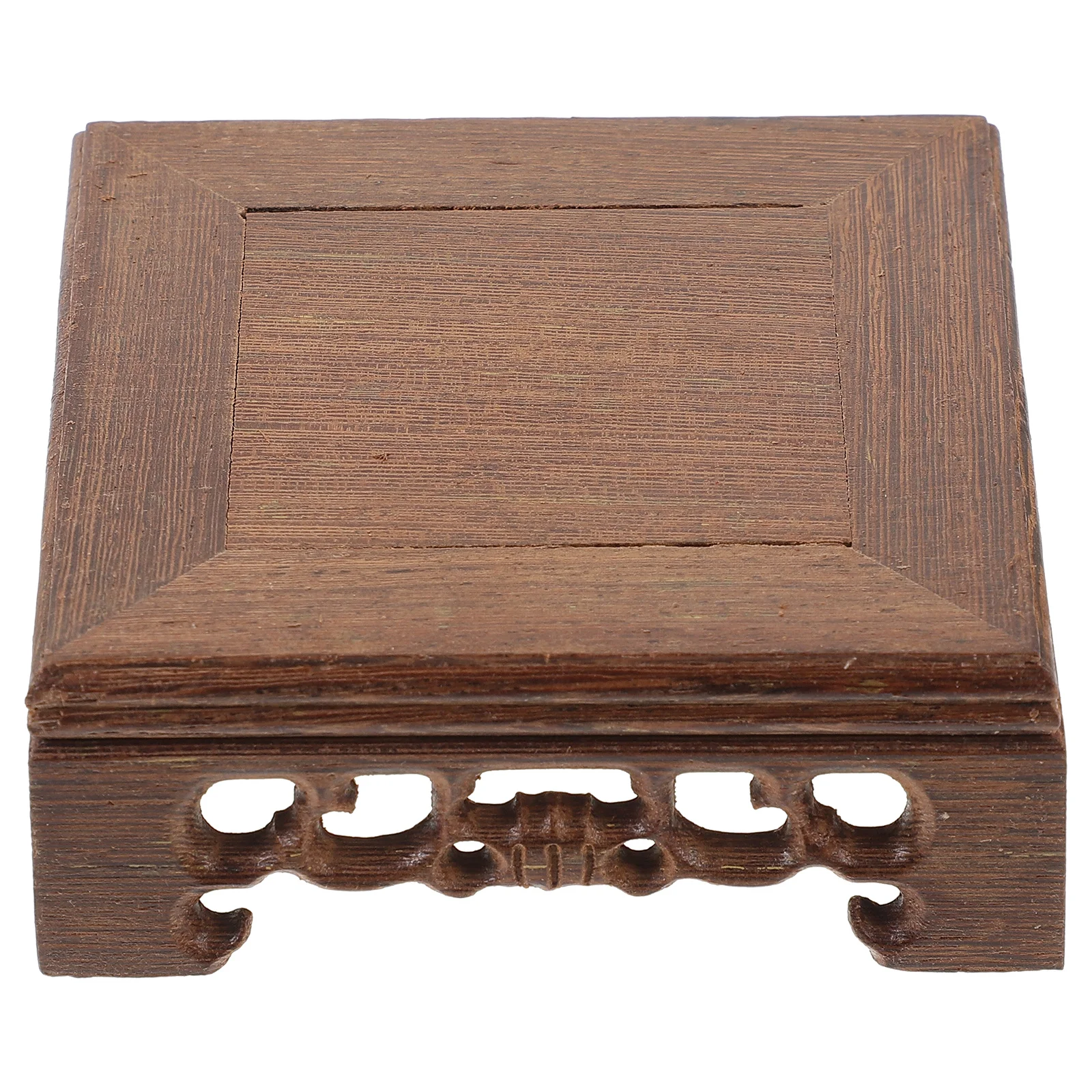 

Wooden Display Base Teapot Holder Decorative Vase Stand Craft Showcase Premium Wood Adornment Indoor Outdoor Use Stone