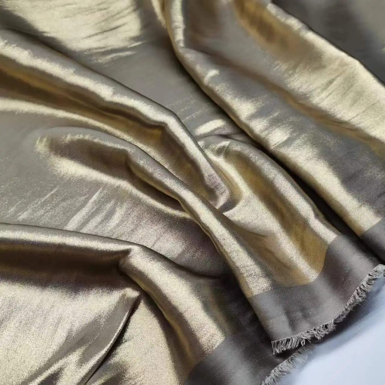 Bling Polyester Shiny Fabric Cloth Dress Shirt Scarf Tissue DIY Bronzing Sewing Material