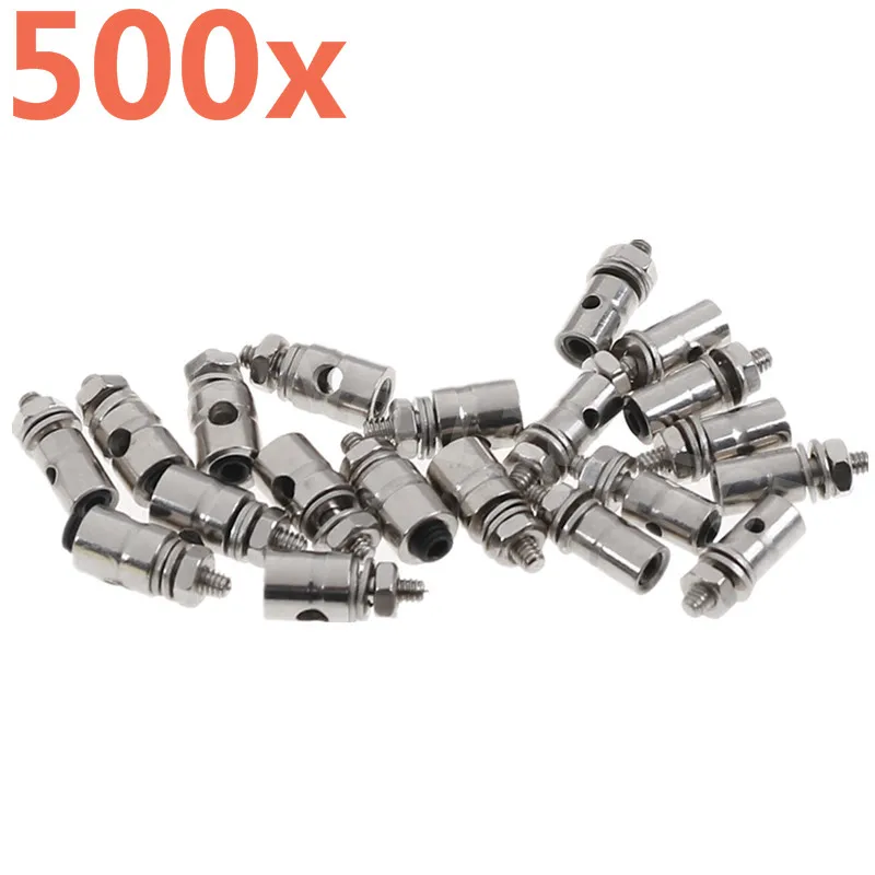 500Pcs RC Plane Pushrod Linkage Stoppers Servo Connectors D1.5mm D1.2mm RC Airplanes Part Remote Control Helicopter