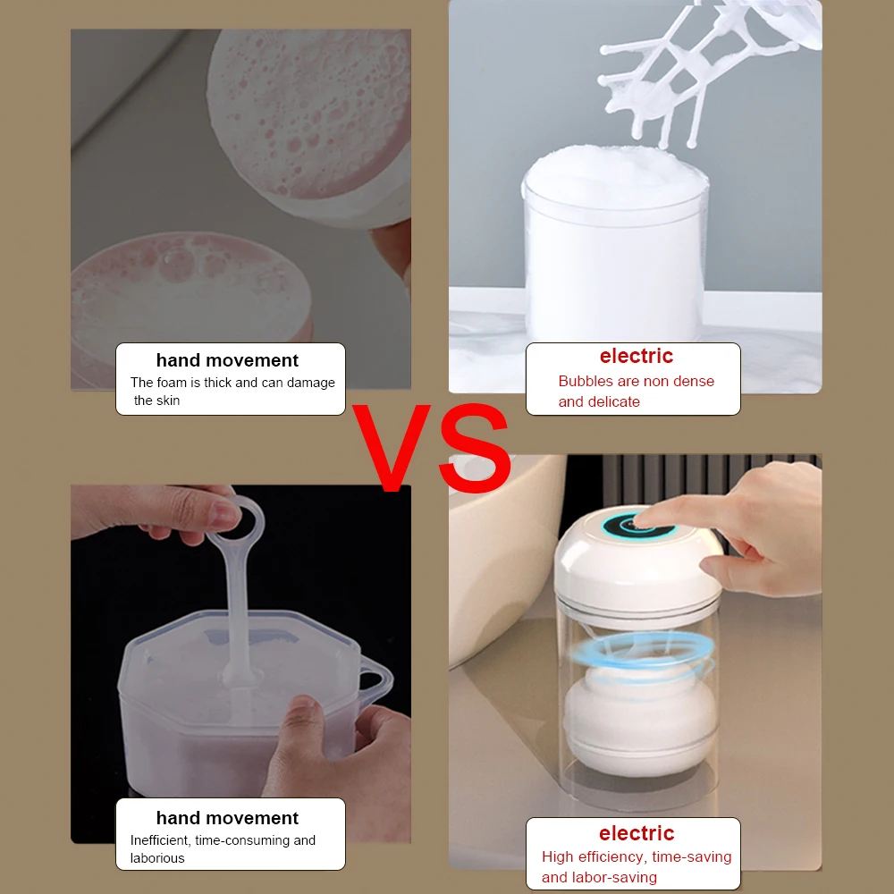 Máquina de espuma inteligente para baño, dispositivo de espuma automático para lavado de cara y corporal, limpieza manos libres sin esfuerzo