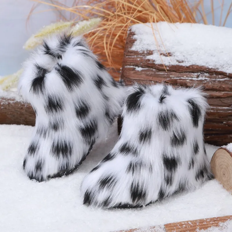 

Children's Warm Snow Boots Winter Comfortable Soft Bottom Anti Slip Multi Colored Long Velvet Girls Short Boots Botas Niña Shoes