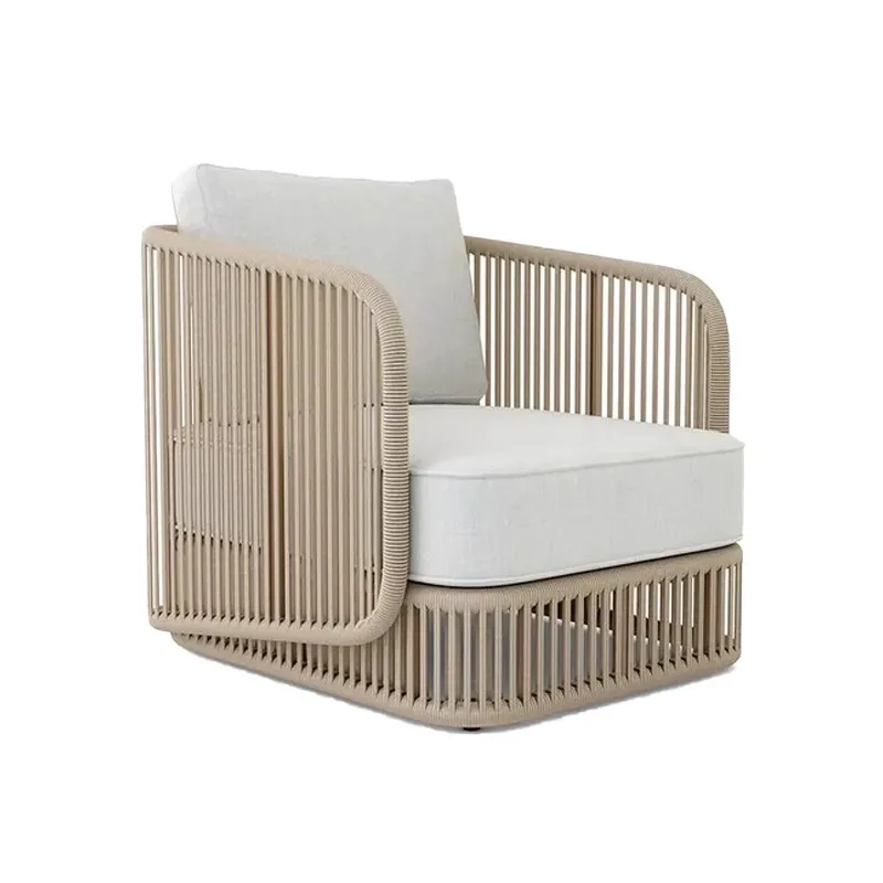 

Villa open-air balcony leisure recliner outdoor courtyard small garden rattan sofa combination designer outdoor furniture