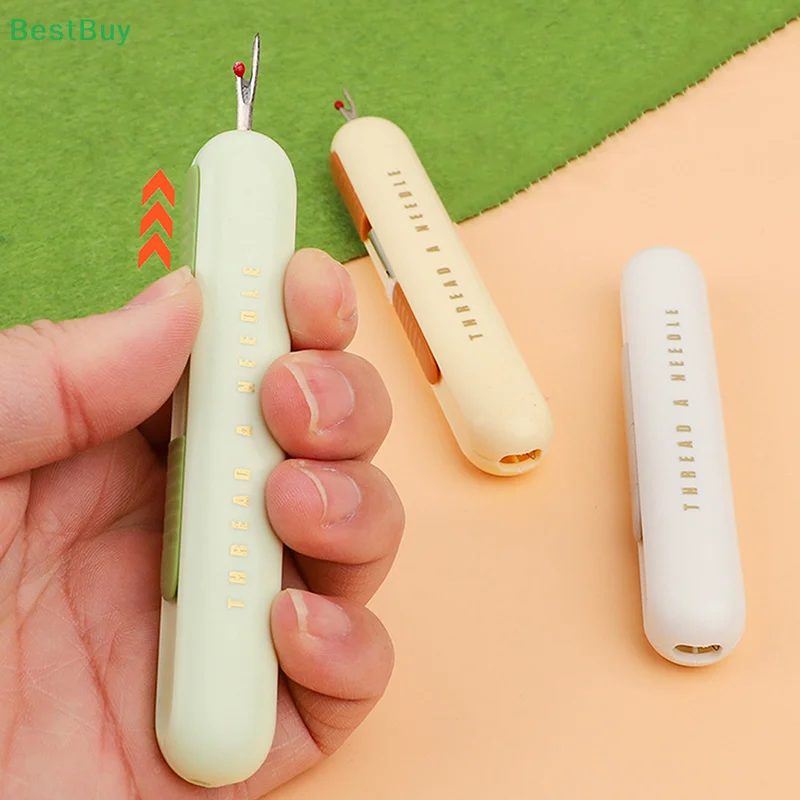 2 In 1 Needle Threader Seam Ripper Stitching Remover Household Tool Needle Threaders For Hand Sewing Seam Accessories
