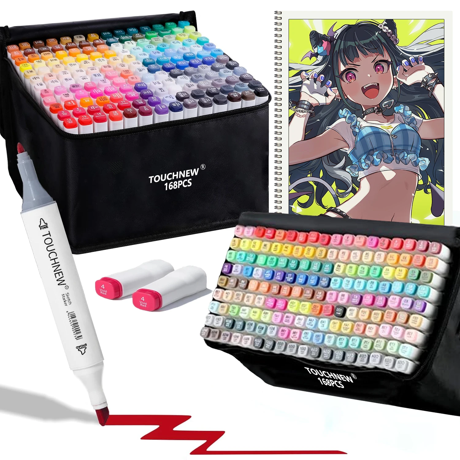 

60 Colors Alcohol Markers for Artists Dual Tips Alcohol-Based Markers for Drawing Great Gift Idea for Kids and Adults