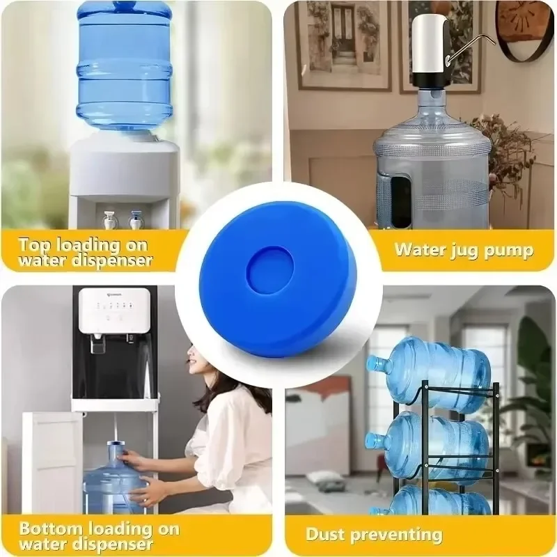 6/1PCS Silicone Water Jug Lids Leak Proof Sealing Covers Replacement Drinking Water Bucket Cap Home Barreled Water Bottle Lids