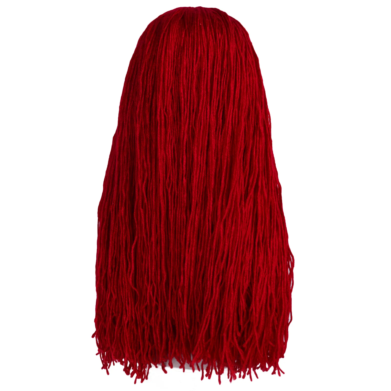 Bright Red Long Dreadlock Wig, Hip Hop Braided Style, Ideal for Music Festivals, Street Outfits, Cos, Themed Parties & Halloween