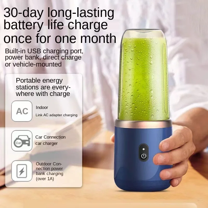 Mini exprimidor de frutas portátil de 400ml, USBCharging, limón, naranja, fruta, taza de jugo, licuadora de batidos, electrodomésticos de cocina, cítricos