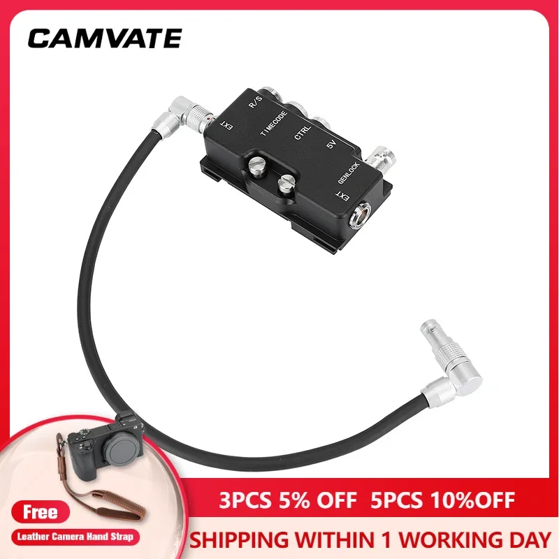 

CAMVATE B-Box для RED KOMODO Cable EXT9-pin Splitter-R/S (3pin) Time Code (0B 5pin) CTRL (00B 4pin) 5В (USB) Genlock (BNC)