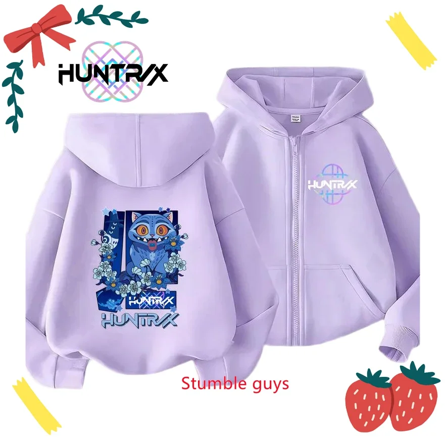 

Kids Zipper Hoodie Spring Autumn Kpop Demon Hunters Casual Print Boys Girls Clothes Match Jeans Sweatshirt