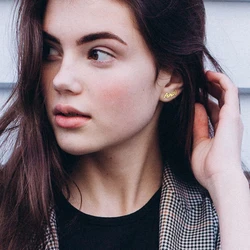 Sipuris 1 Pair New In Personalized Custom Name Nameplate Stud Earrings For Women Stainless Initial Letter Earrings Jewelry Gifts