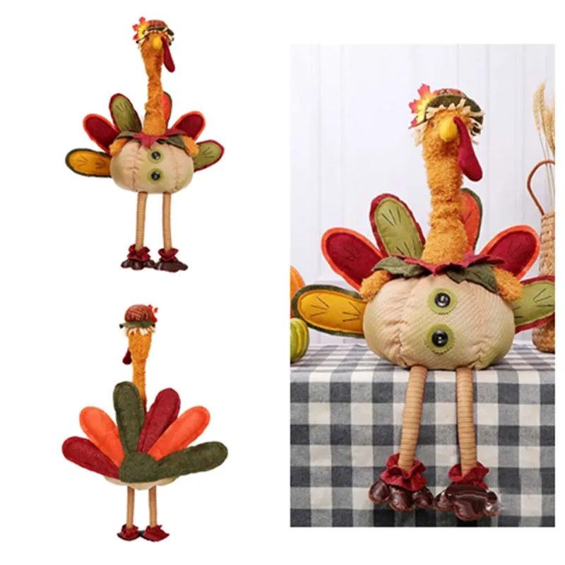 Dinde de Thanksgiving en peluche douce pour adultes et enfants, cosplay, dessin animé, mascotte, cadeaux d'anniversaire et de Noël